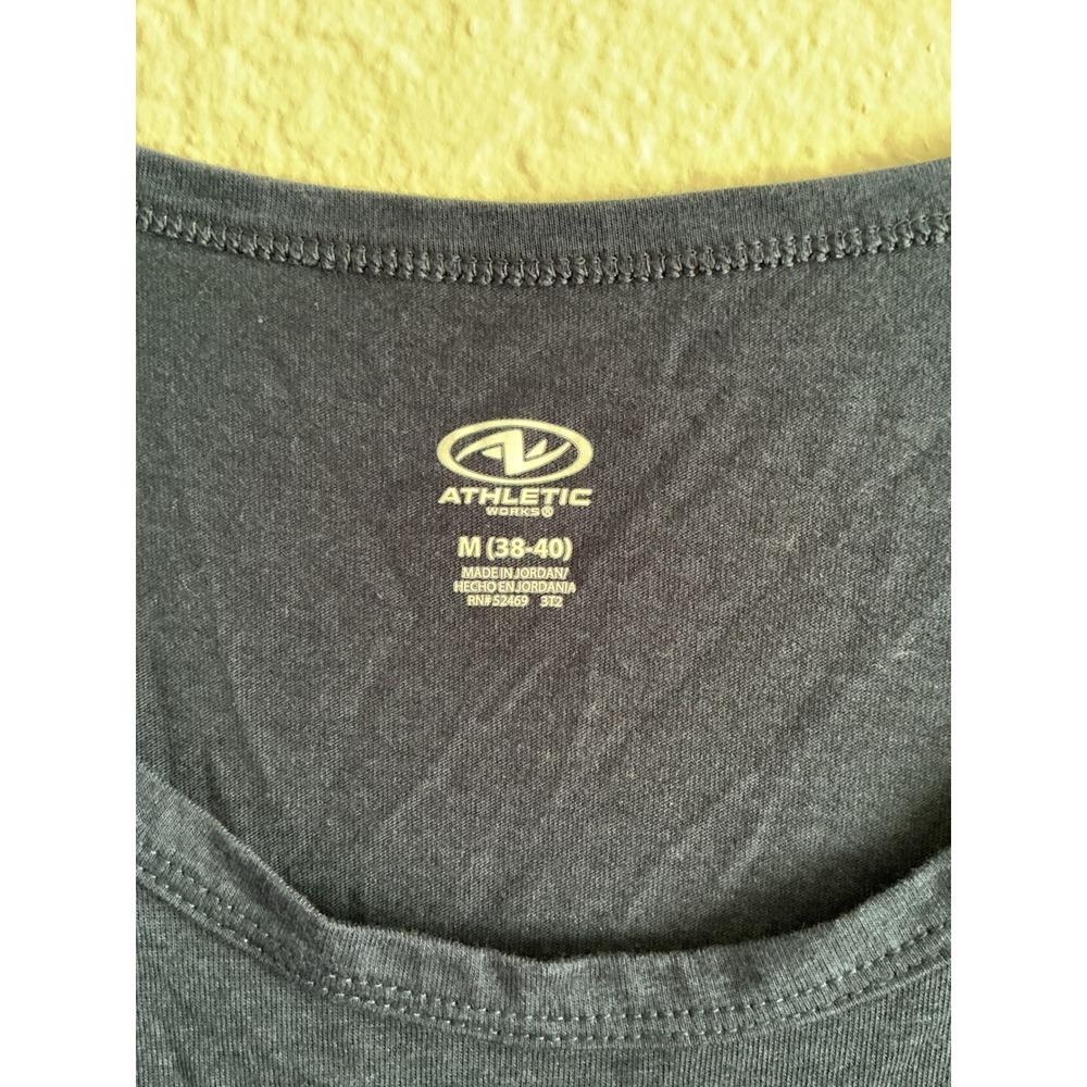 Athletic Works Tank Top Size M Blue Cove Sleeveless Activewear Crew Neck Mens - Picture 2 of 4